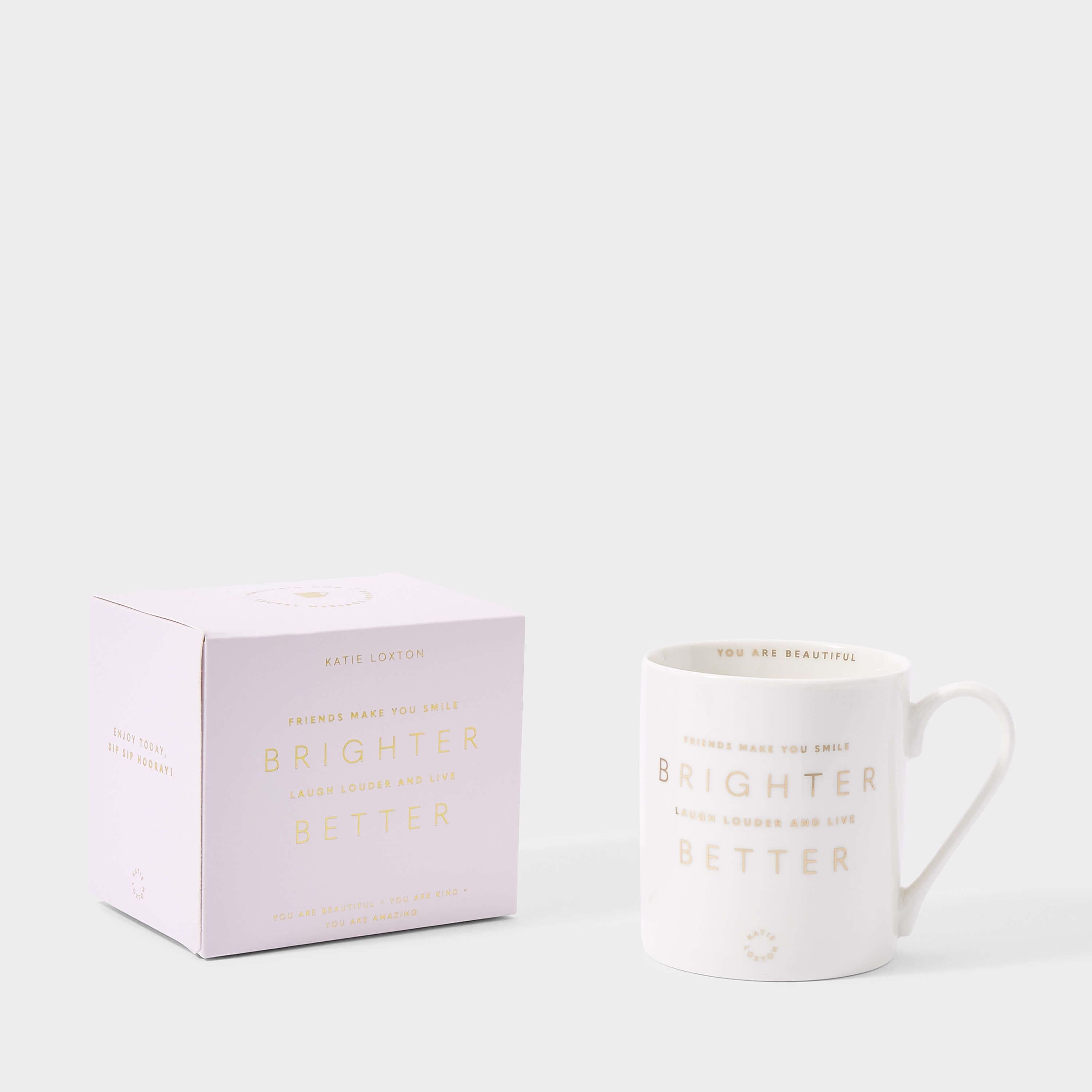 Porcelain Mug | Friends Make You Smile Brighter, Laugh Harder And Live Better| Lilac