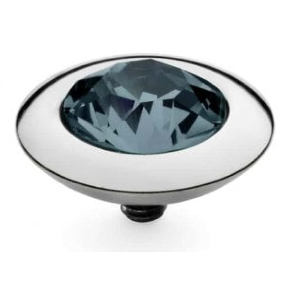 Famosa Silver 13mm Tondo Ring Top Denim Blue
