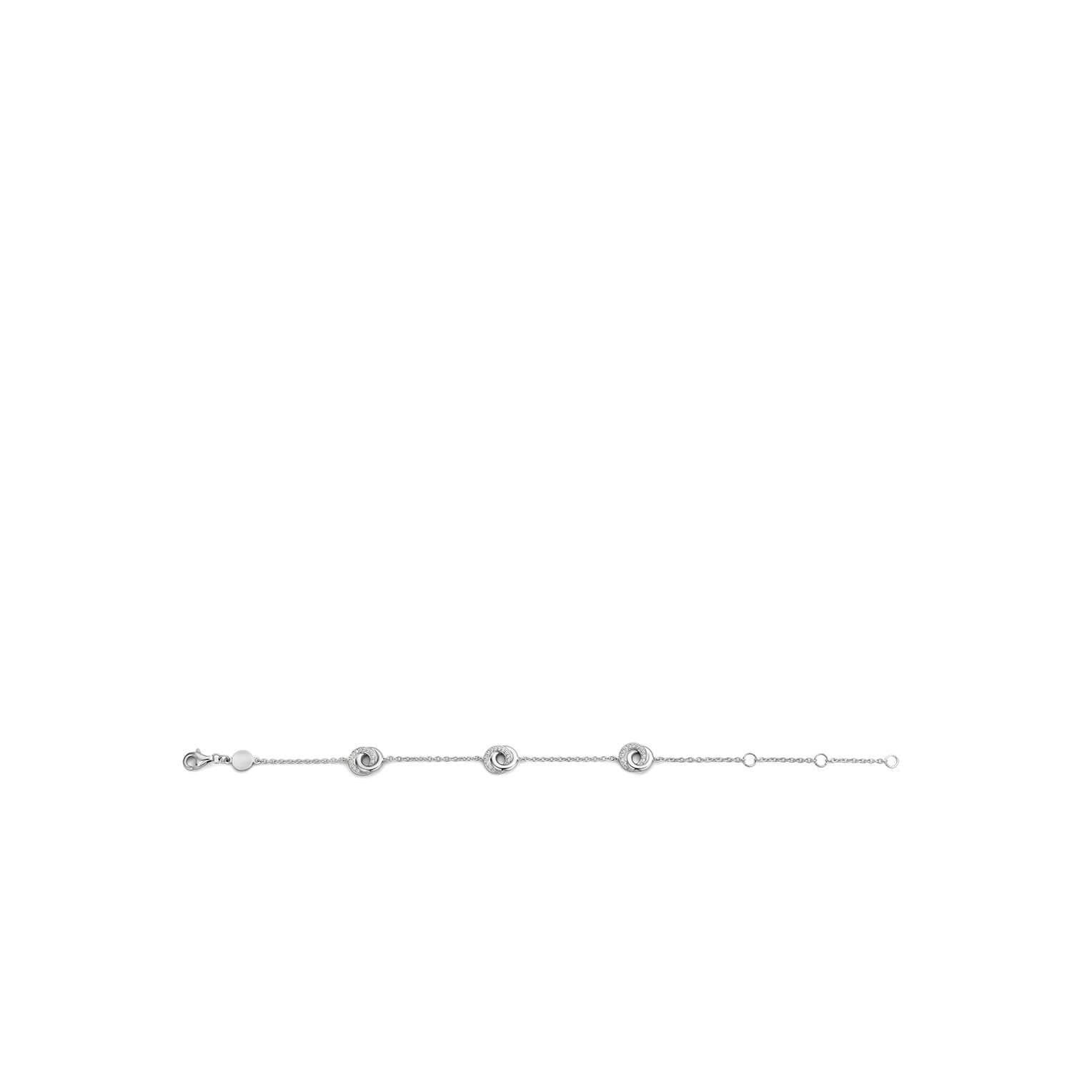 Silver Infinity Shape Charm Bracelet