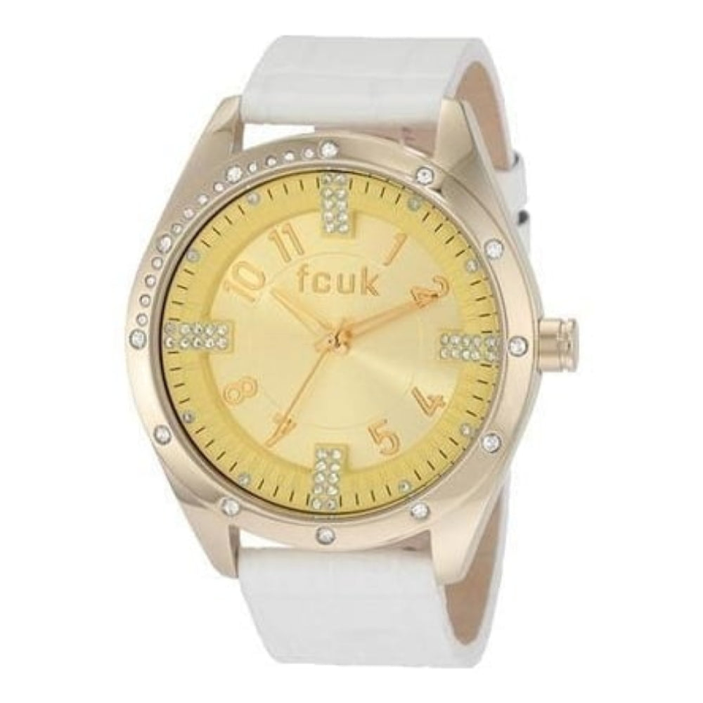 Ladies Quartz Analogue Wristwatch With Stone Set Bezel And Dial