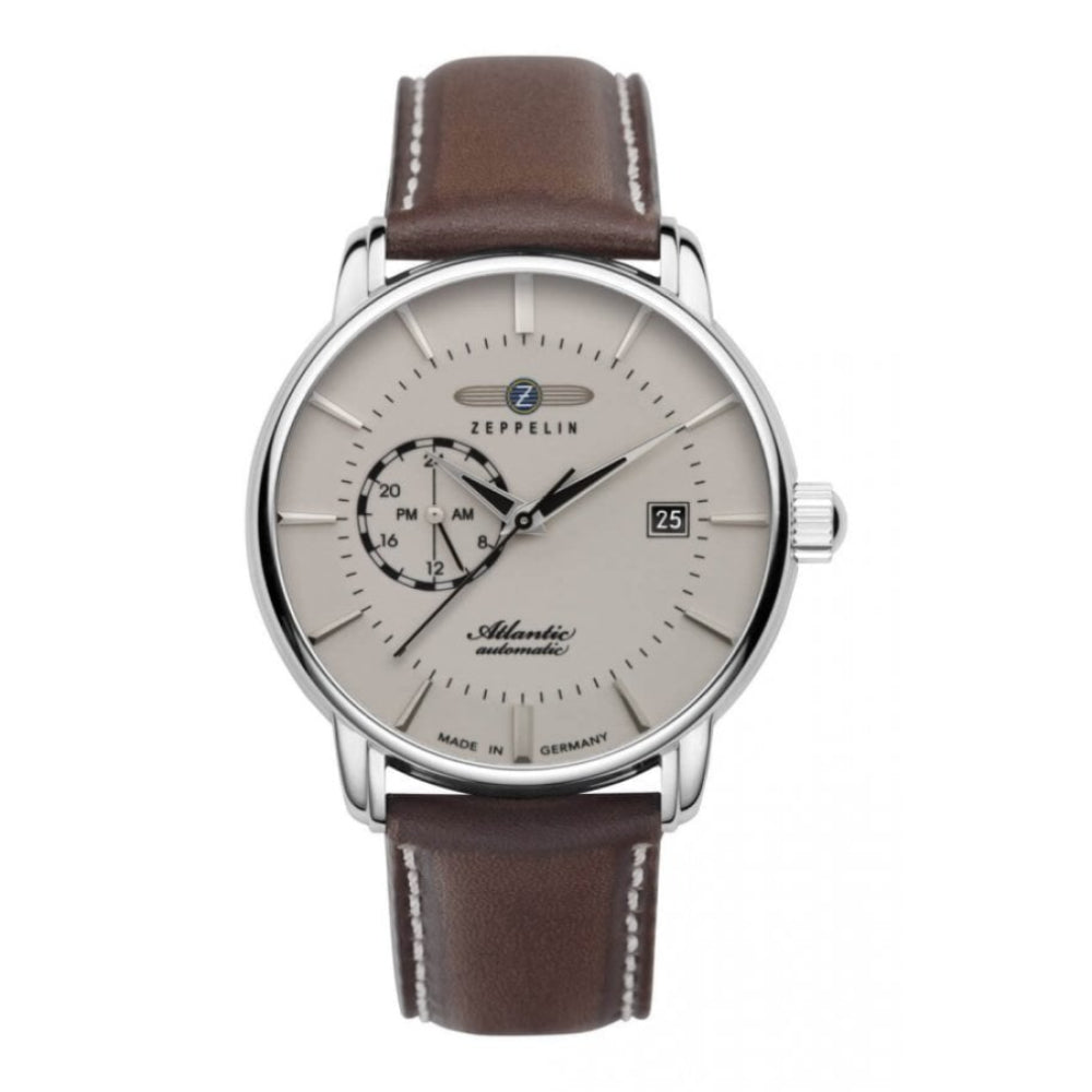 Atlantic Light Brown Strap With Beige Dial Men's Watch