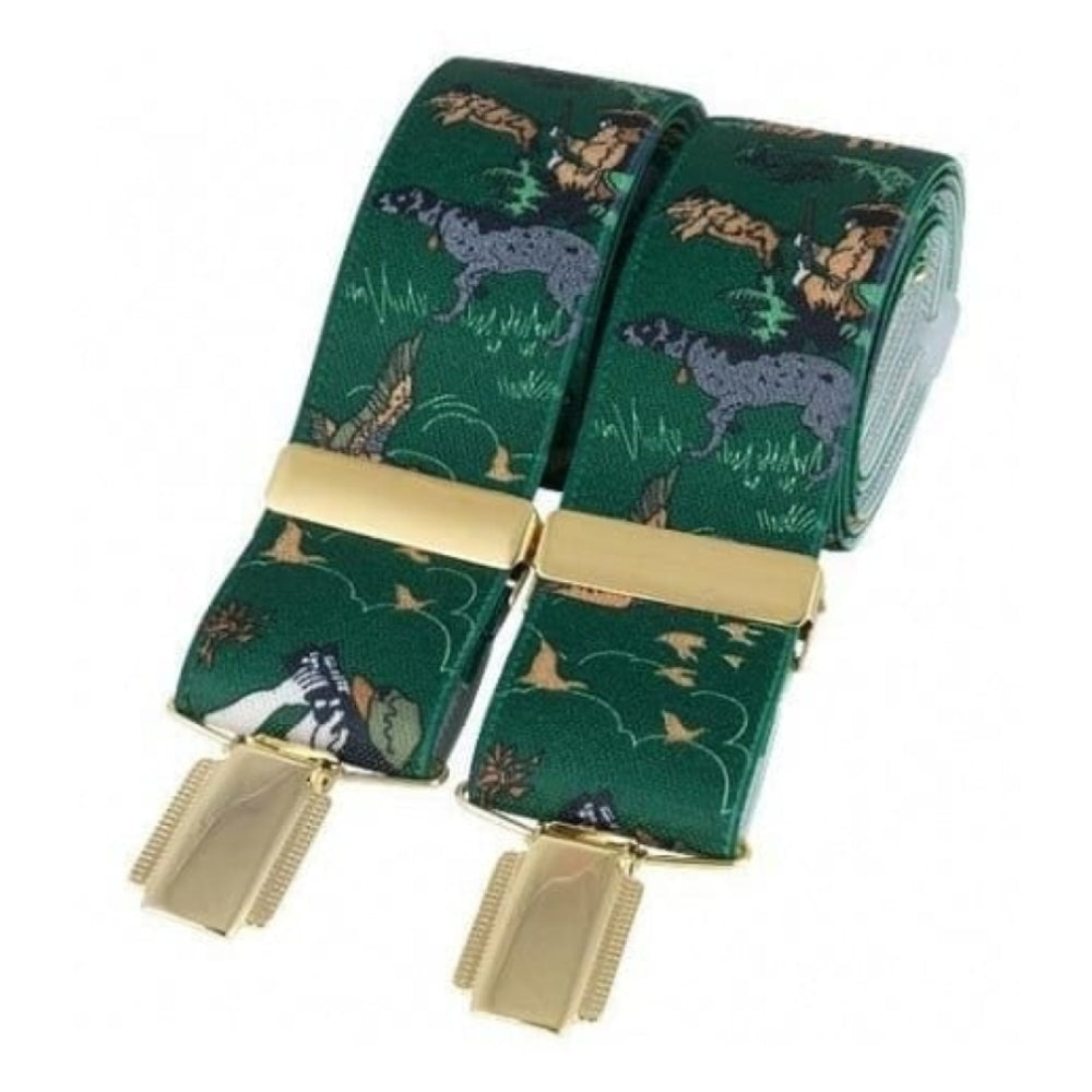 Country 35mm Gold Steel Elasticated Braces
