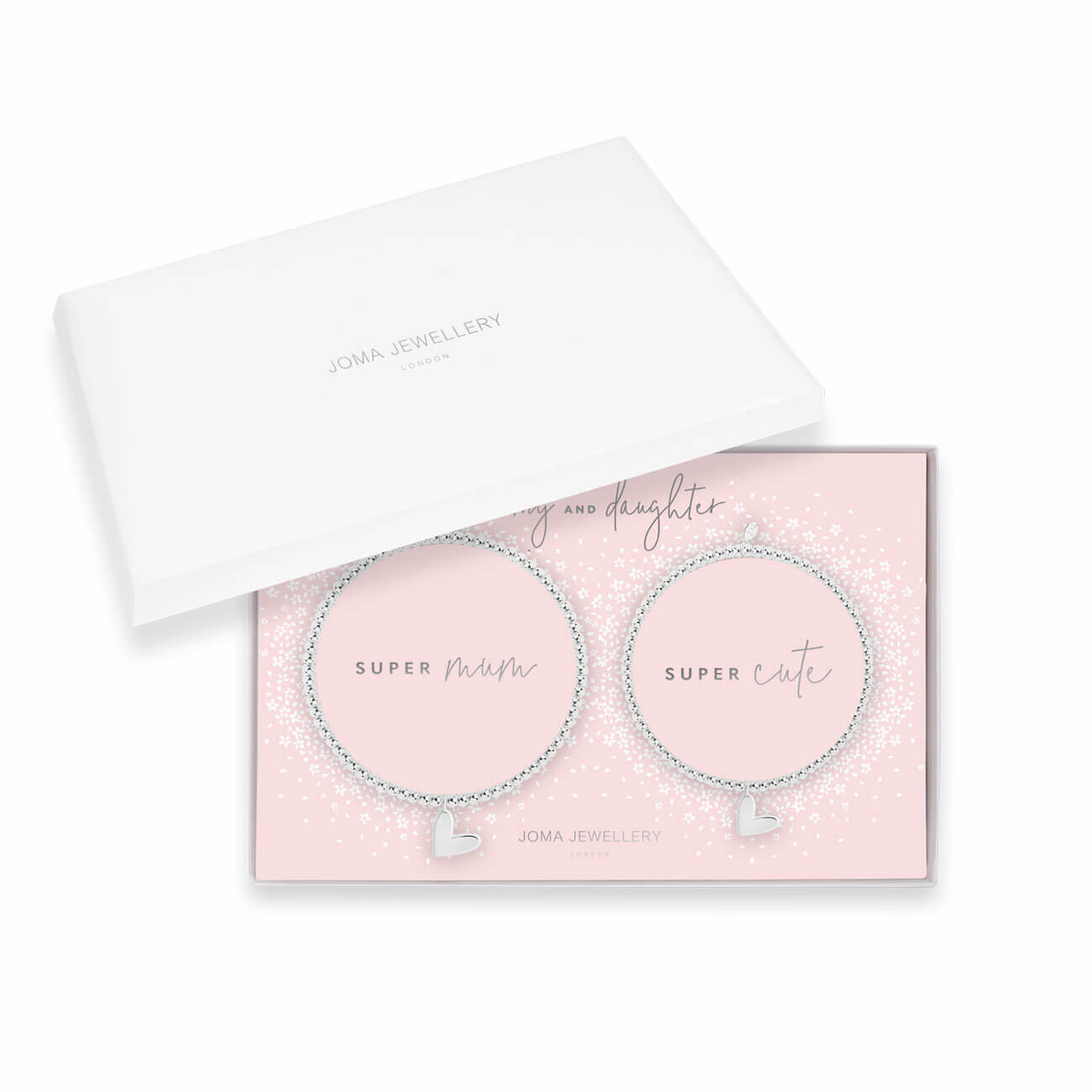 A Little Gift Set Mummy and Daughter Silver Bracelet