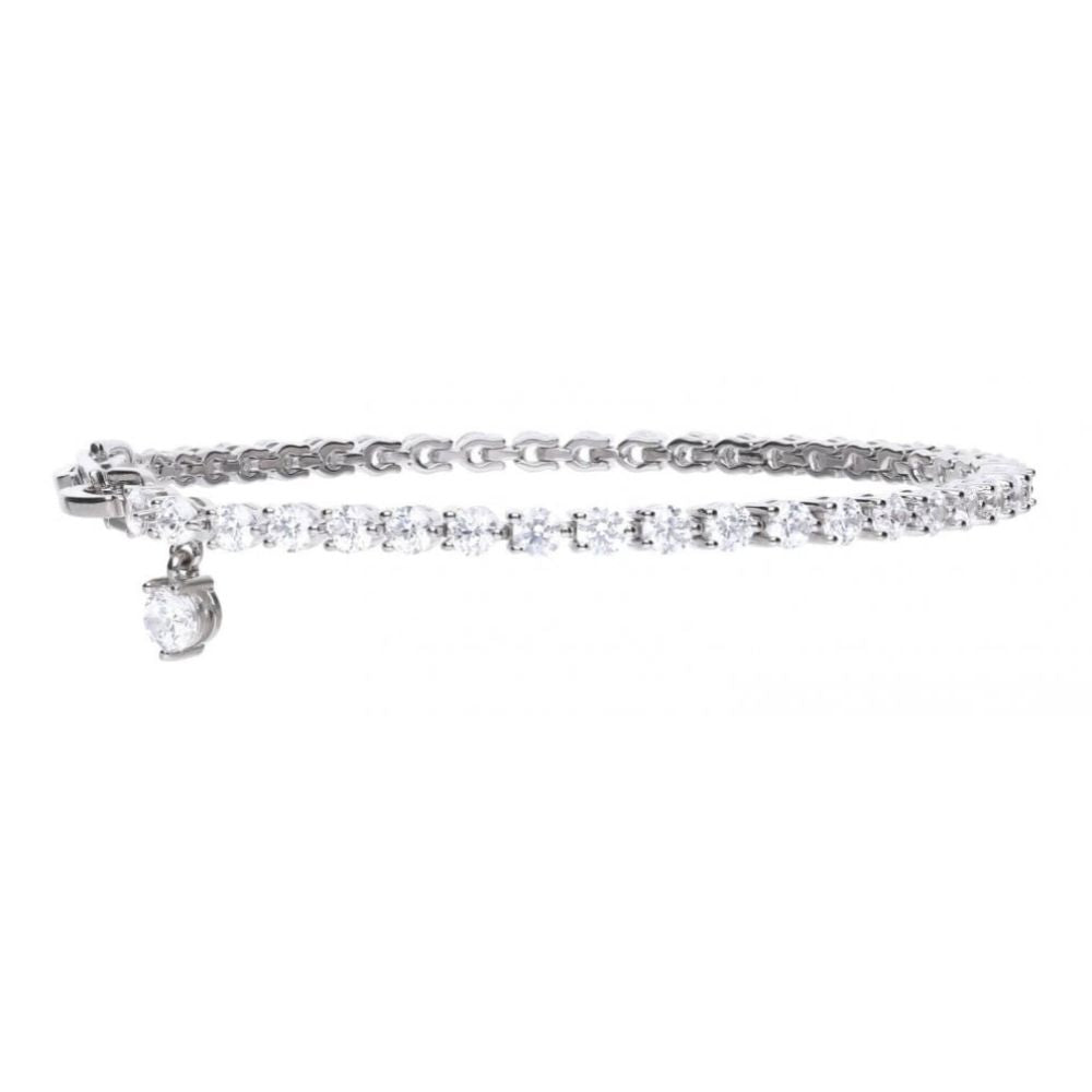 Sterling Silver & CZ Stones Tennis Bracelet