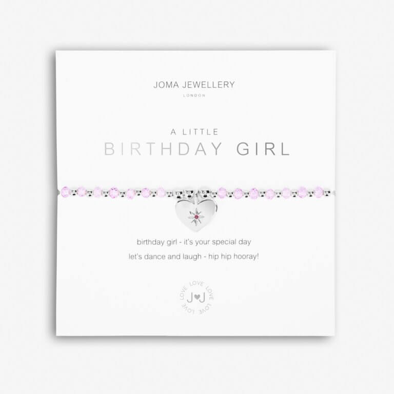 Colour Pop A Little | Birthday Girl | Silver | Bracelet | 17.5cm Stretch