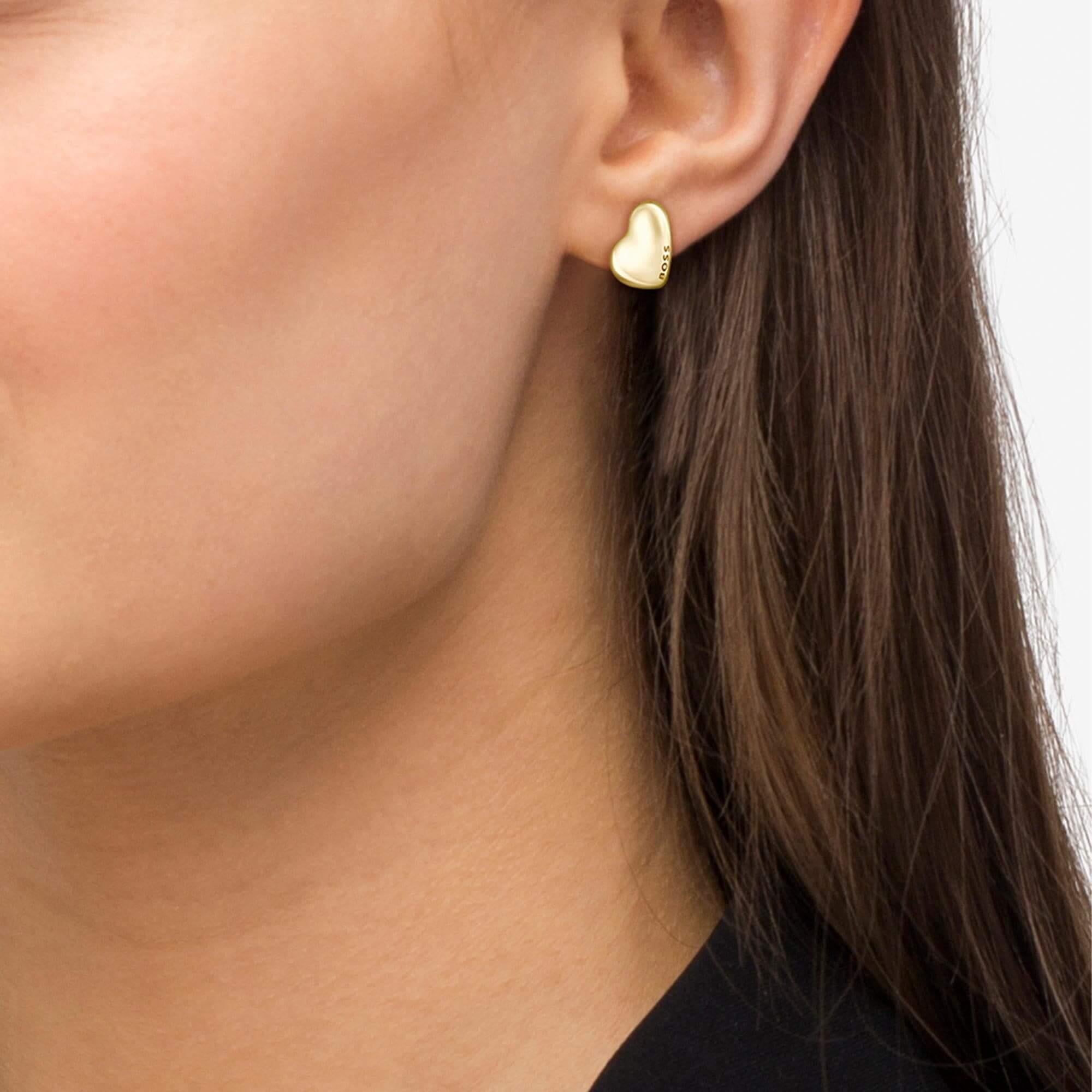 Honey Gold Plated Stud Earrings