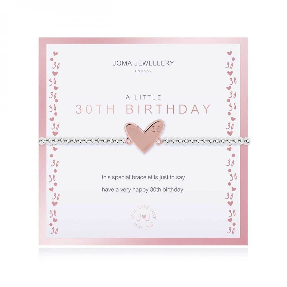 Beautifully Boxed A Littles | 30th Birthday | Silver | Bracelet | 17.5cm Stretch