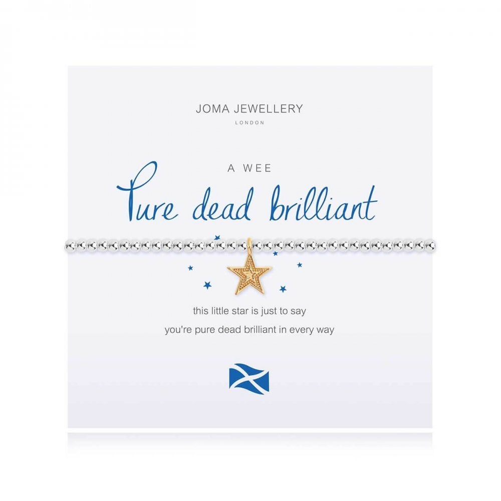 A Little | Pure Dead Brilliant (Scottish)| Silver And Yellow Gold | Bracelet | 17.5cm Stretch