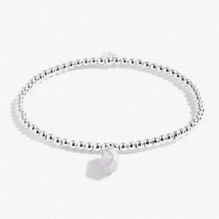 Crystal A Little | Howlite | Silver | Bracelet | 17.5cm Stretch