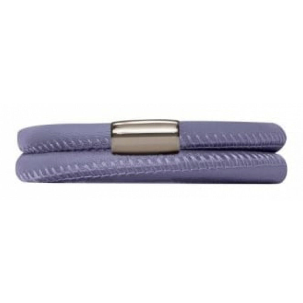 Dark Purple Double Band Leather Bracelet