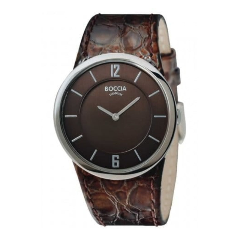 Ladies Leopard Print Brown Leather Strap Watch