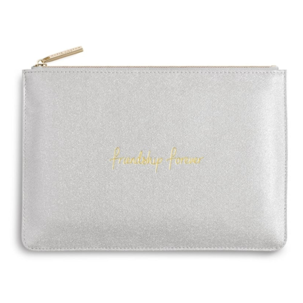 PERFECT POUCH - FRIENDSHIP FOREVER - silver shimmer - 16x24cm