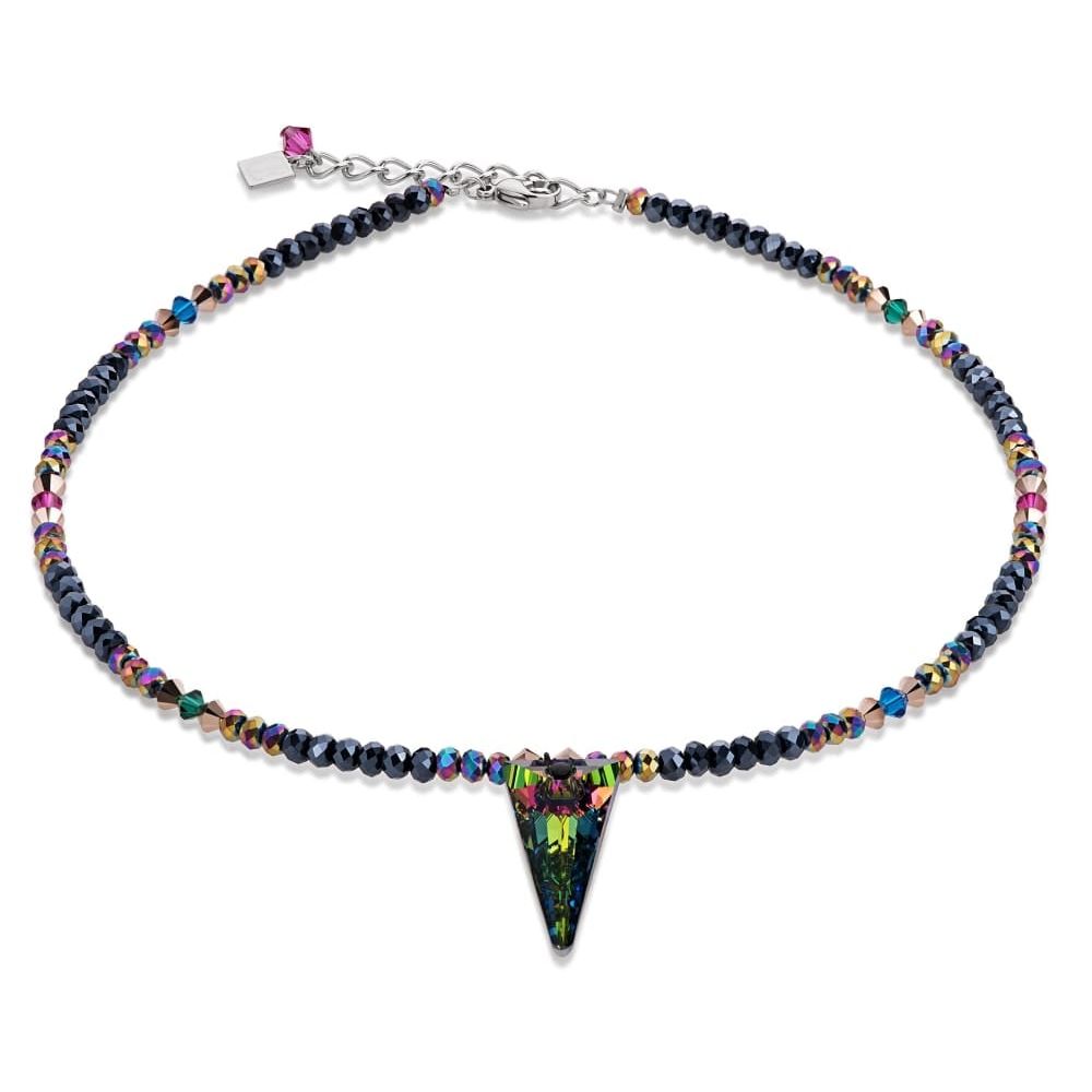 Multi Crystal Arrow Point Necklace