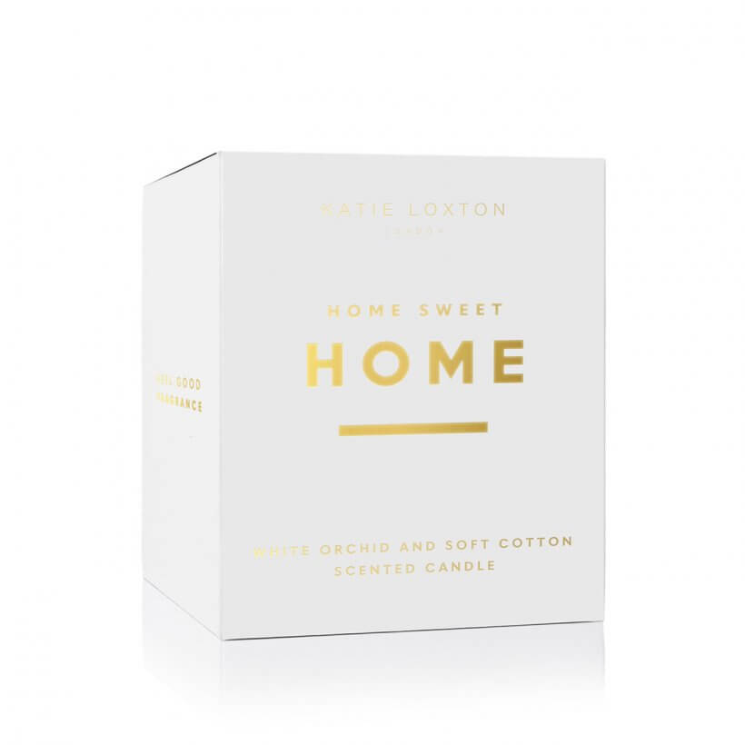 Sentiment Candle | Home Sweet Home | White Orchid And Soft Cotton