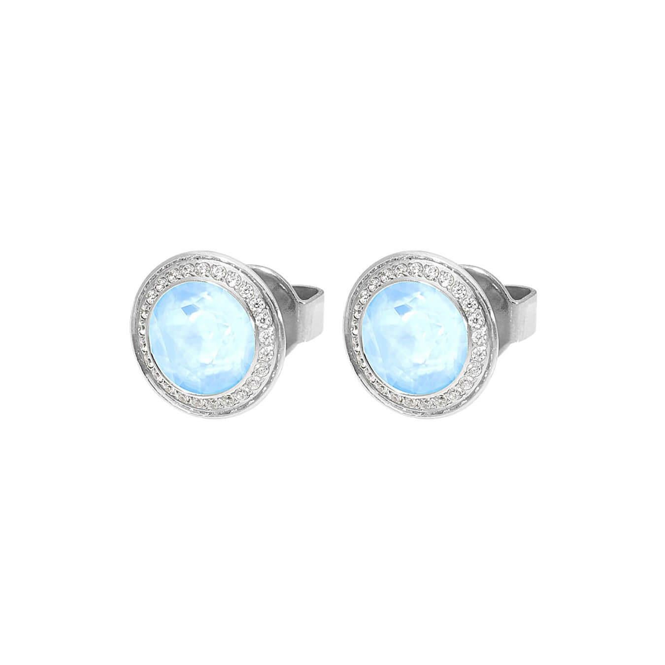Tondo Deluxe Crystal Sky Ignite 9 mm Ear Studs (S/P)