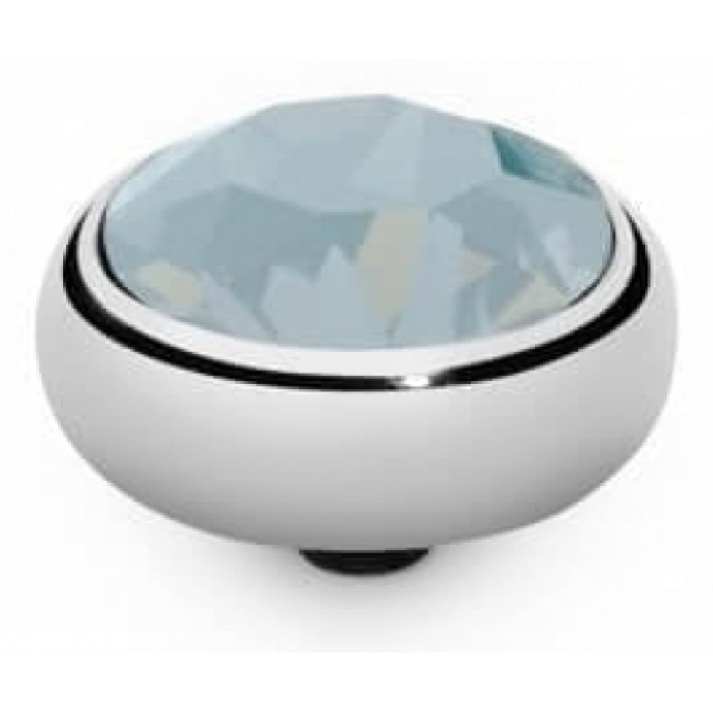 Famosa White Opal Stainless Steel Sesto 10mm Ring Top