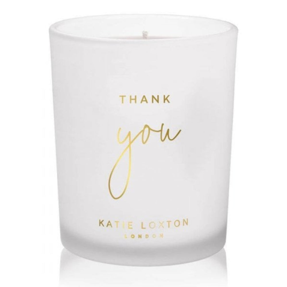 Sentiment Candle | Thank You | White Orchid And Soft Cotton | 160g