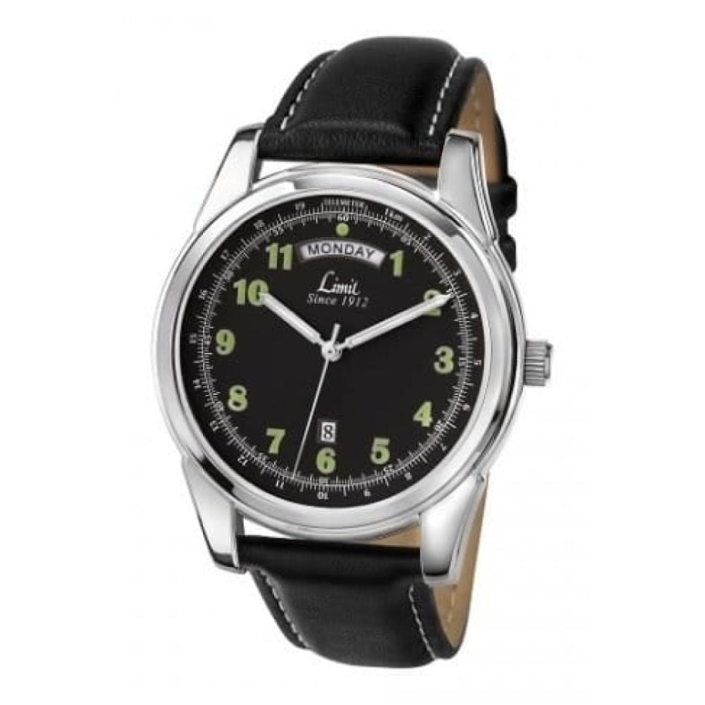 Gents Black Strap Watch