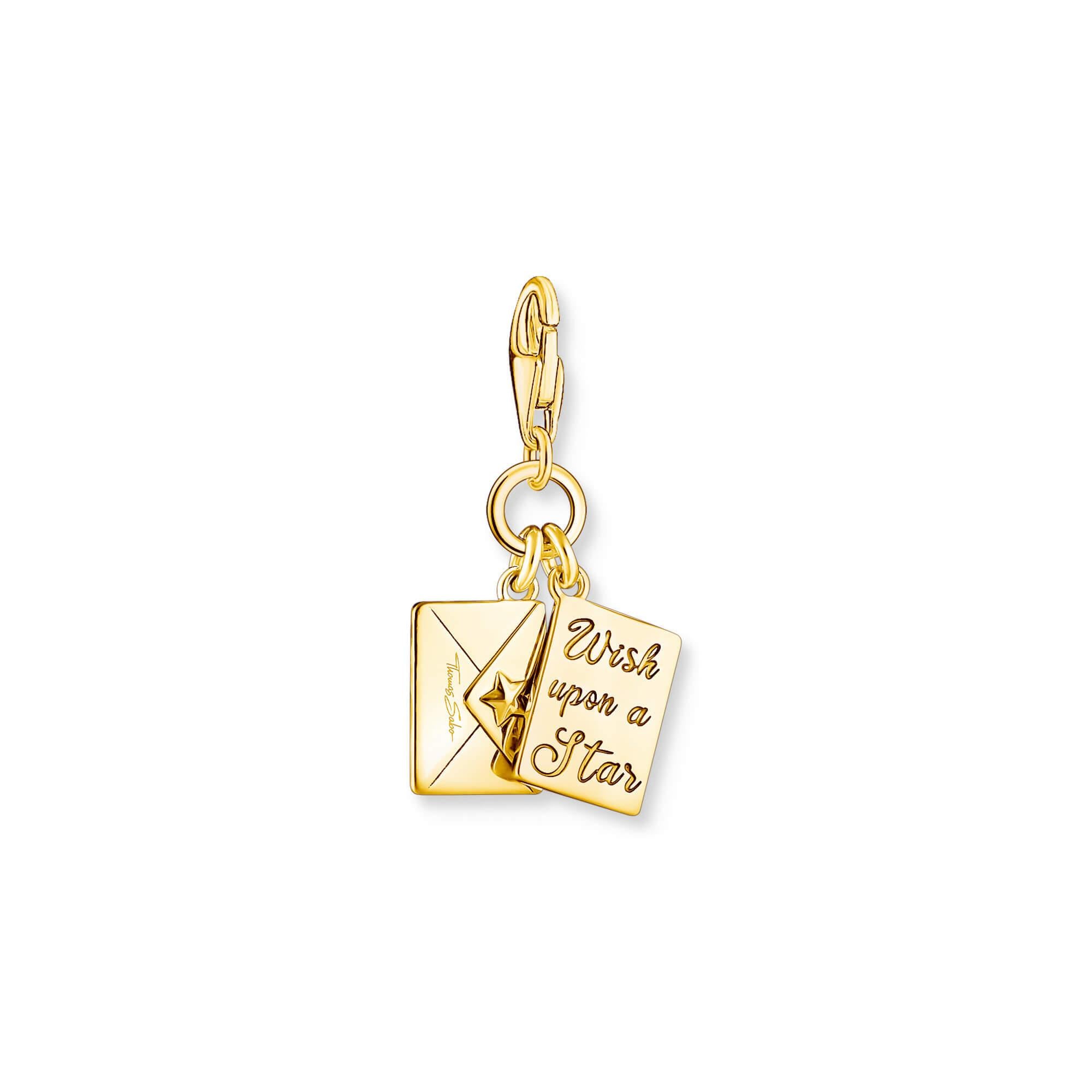 Gold Plated Make-a-wish With Multicolour Enamel Charm Pendant