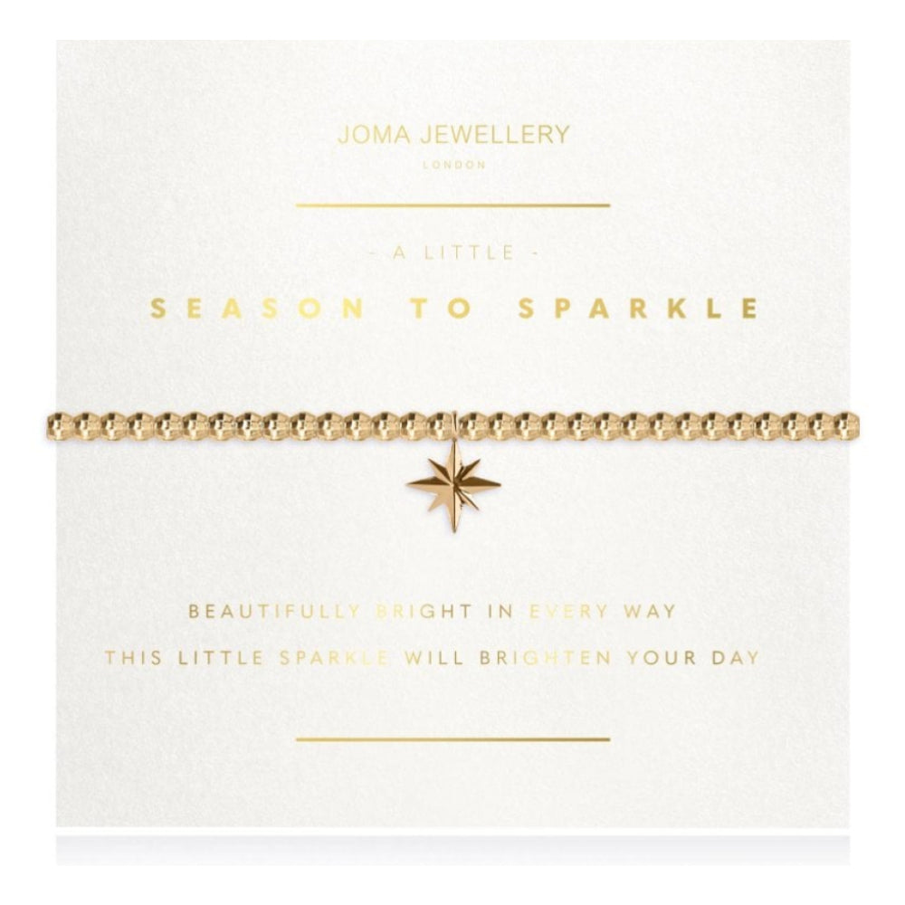 Facetted A Little - Season to Sparkle - Gold- 17.5cm Stretch Bracelet