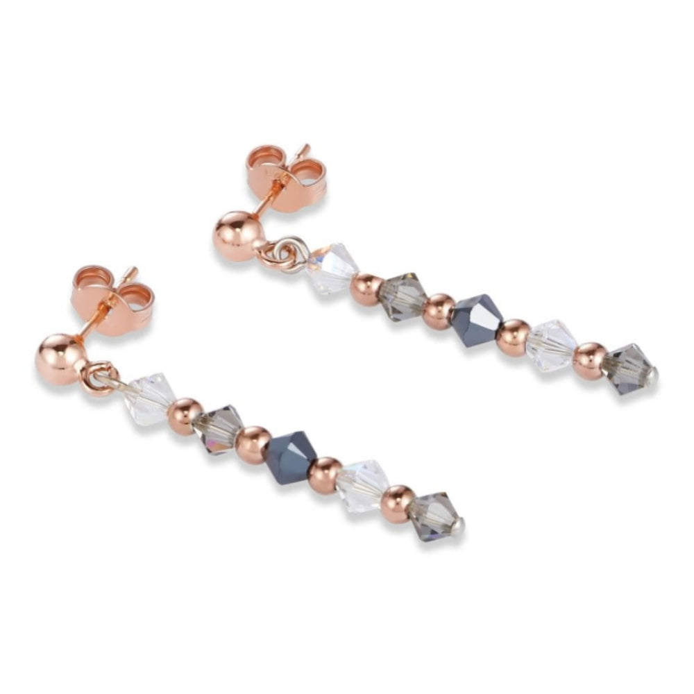 Grey Earrings with Stickpin