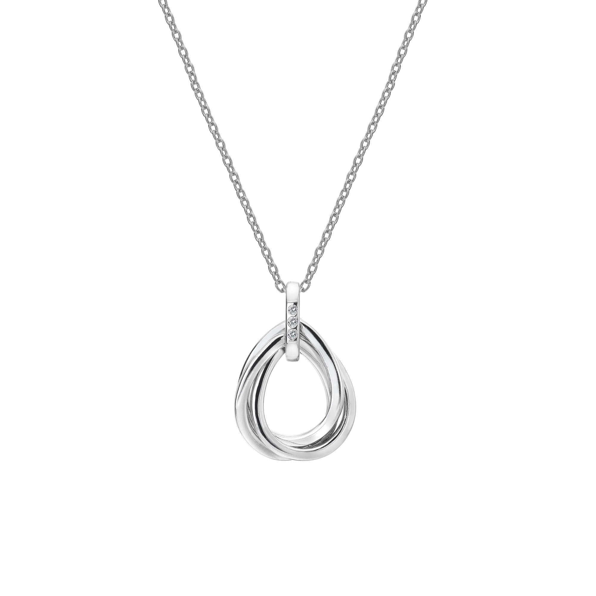 Trio Teardrop Pendant Necklace