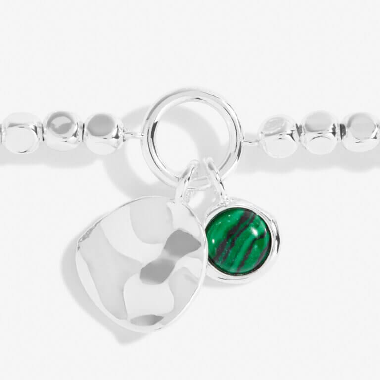 Spirit Stones | Green Crystal | Silver | Bracelet | 17.5cm Stretch