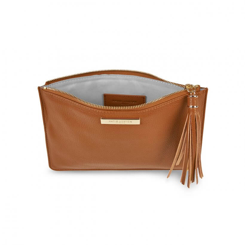 Sophia Tassel Pouch | Cognac