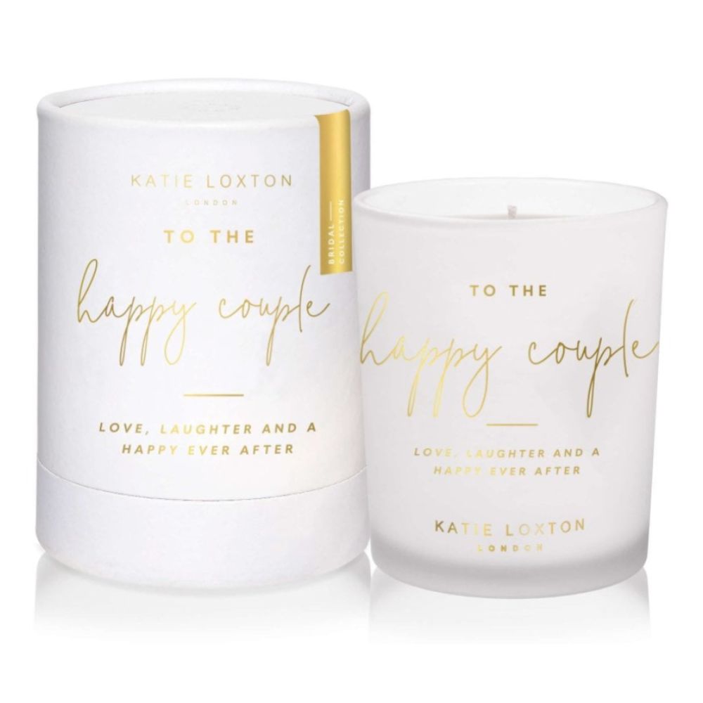 Sentiment Candle | To The Happy Couple | Love Laughter And A Happy Ever After | Pomelo And Lychee Flower | 160g