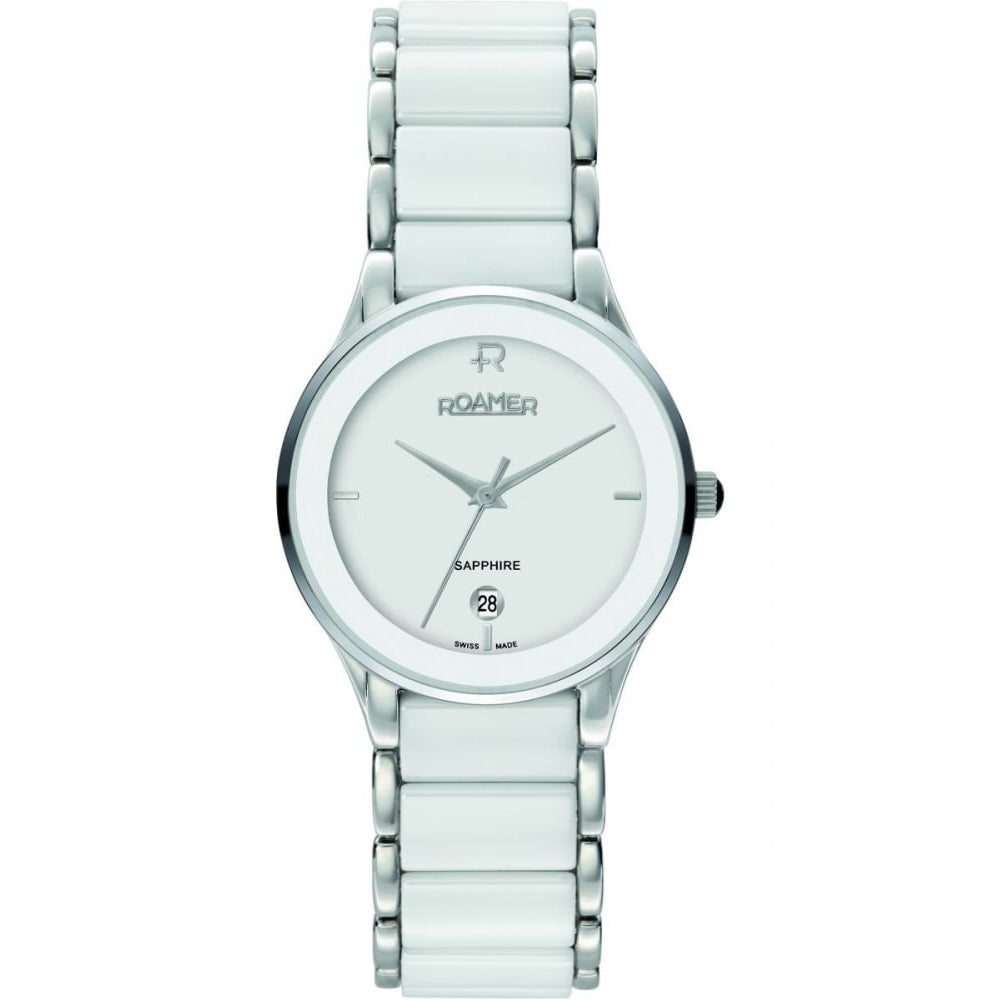Ladies Ceraline Saphira Quartz Timepiece With Ceramic Strap