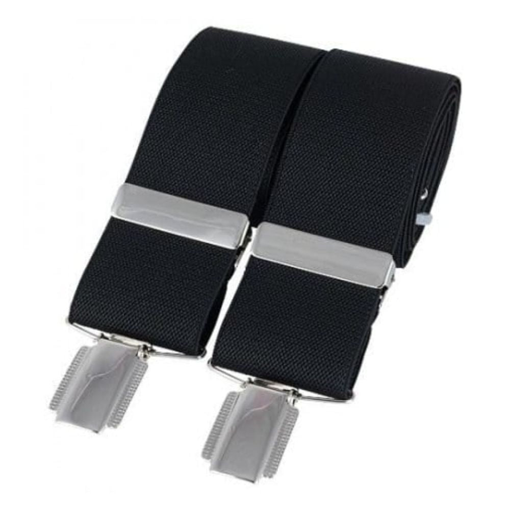 Black Fabric Elasticated Braces