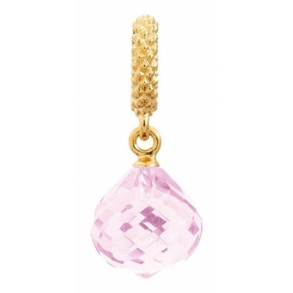 Pink Crystal Drop Charm