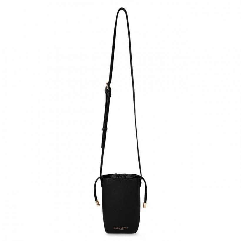 Cece Drawstring Crossbody Bag | Black