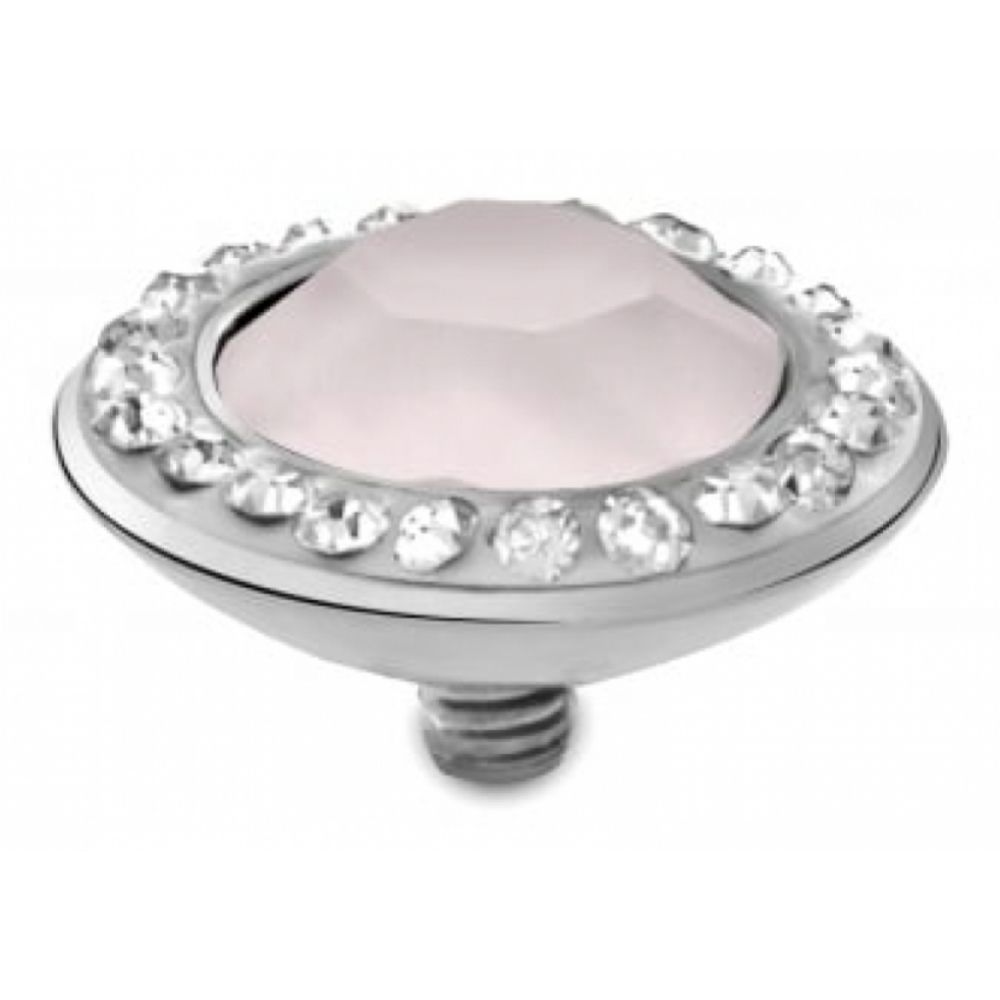 Famosa Stainless Steel 13mm Tondo Deluxe Powder Rose Ring Top