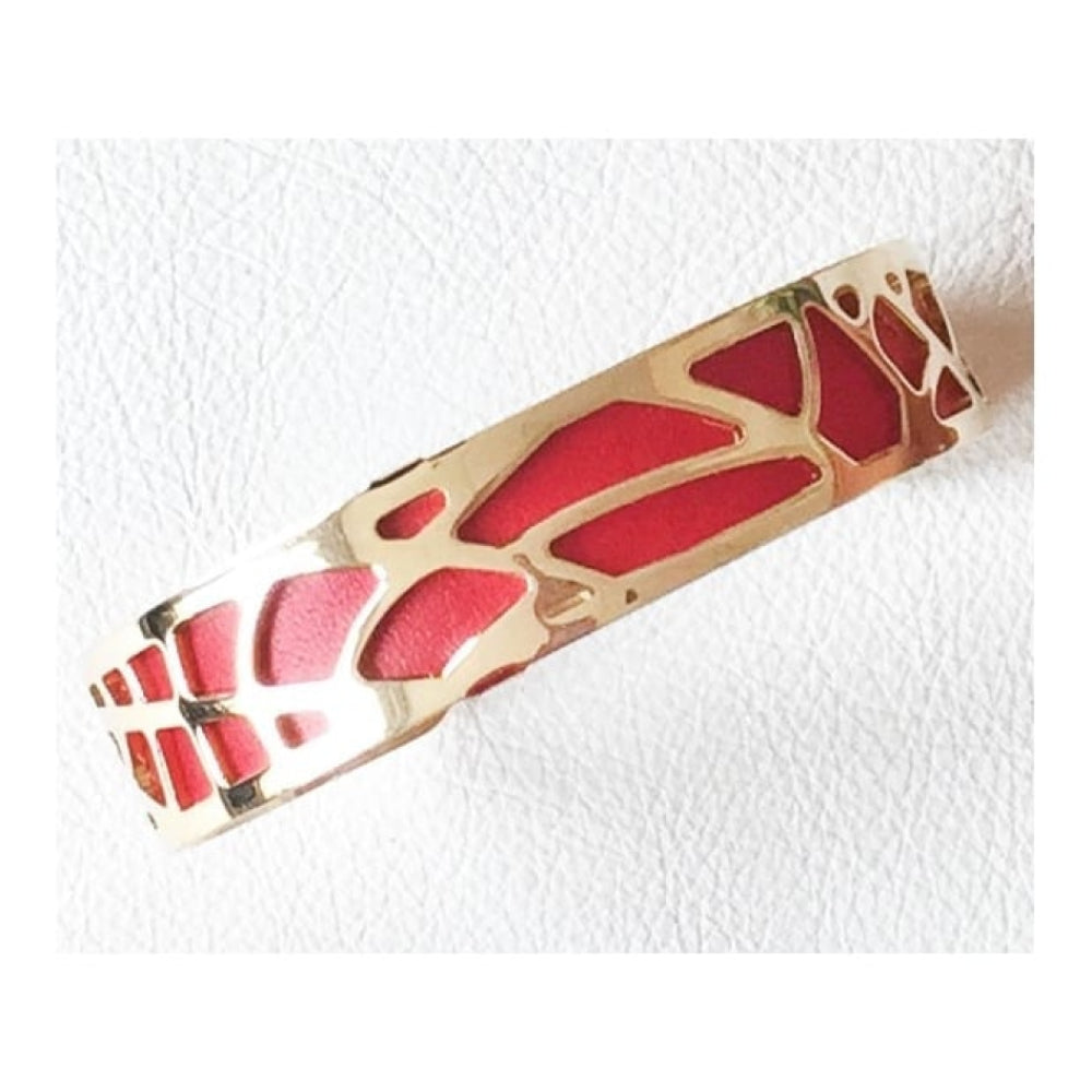 Gold Plated Fern Patteren 14MM Cuff