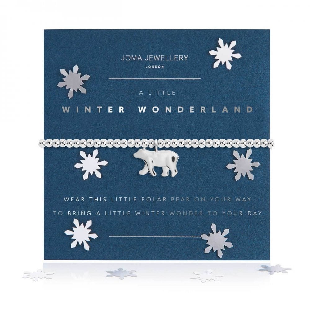 Snow Globe A Little | Winter Wonderland | Silver | Bracelet | 17.5cm Stretch