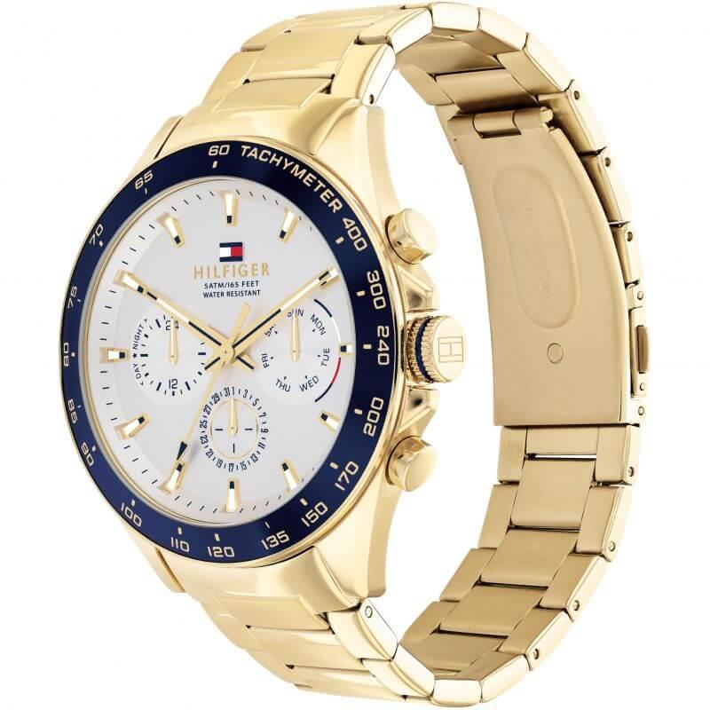 Owen White Dial Gold Tone Bracelet Gents Watch