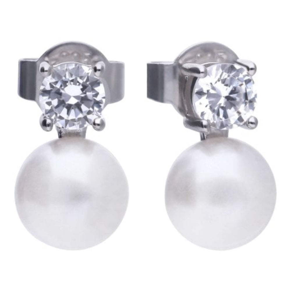 Pearl and Zirconia Earrings