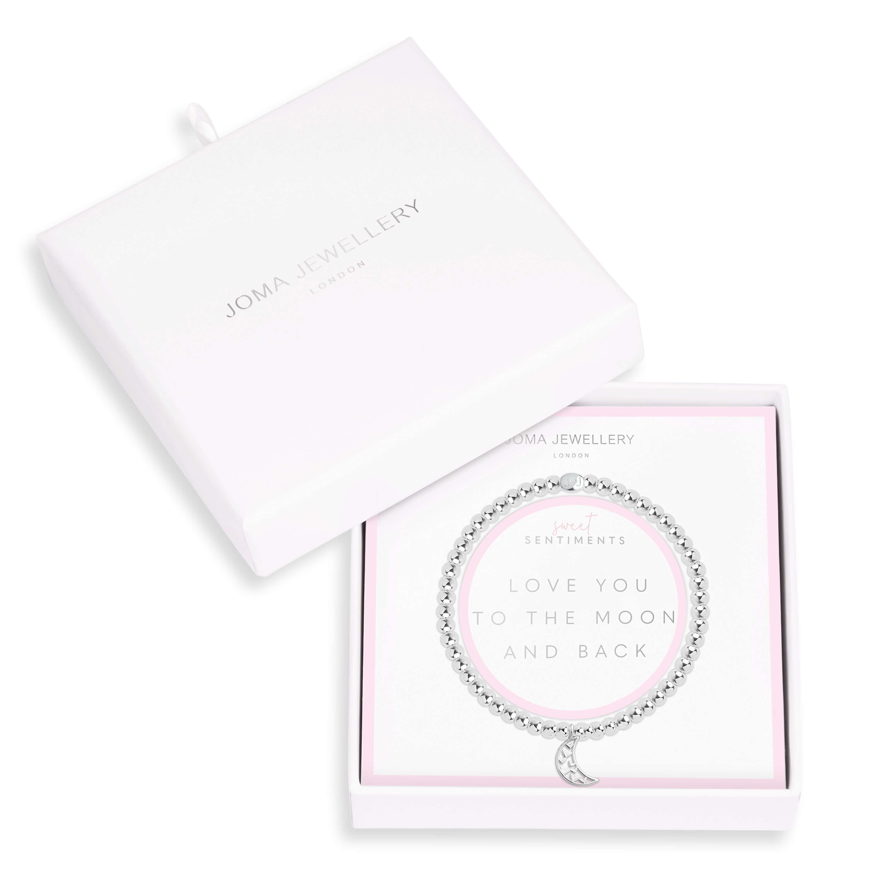 Sweet Sentiments | Love You To The Moon And Back | Silver | Bracelet | 17.5cm Stretch