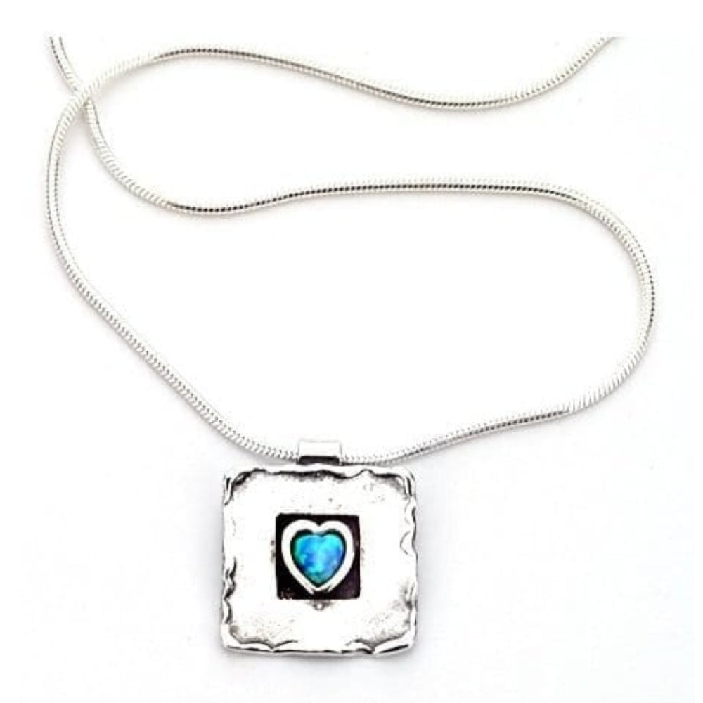 Ladies Sterling Silver Necklace With Heart