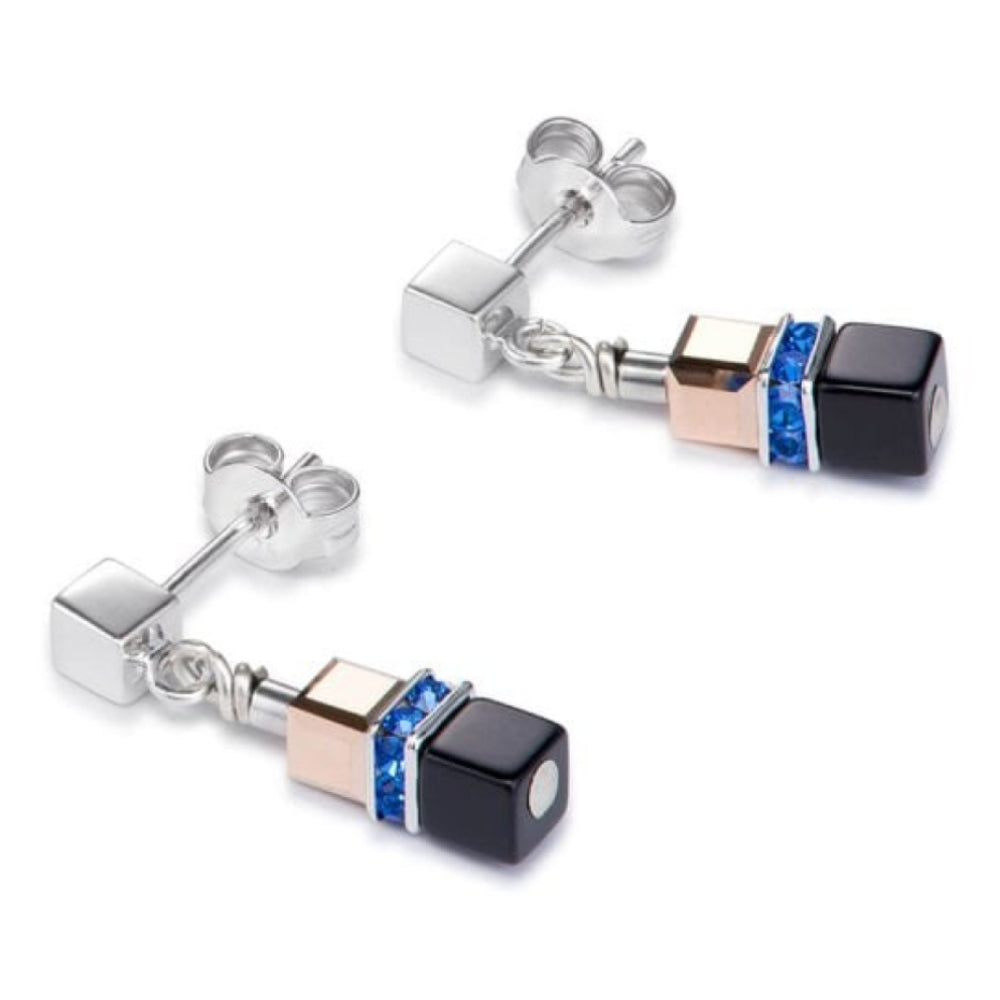 Multicolour Geo Cube Earrings with Stickpin