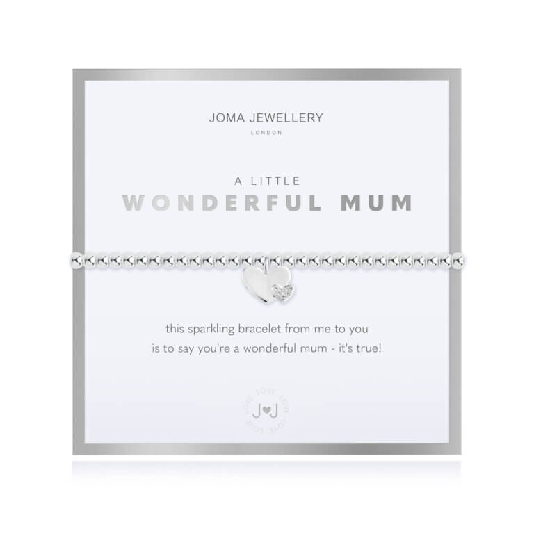 Beautifully Boxed A Littles | Wonderful Mum | Silver | Bracelet | 17.5cm Stretch