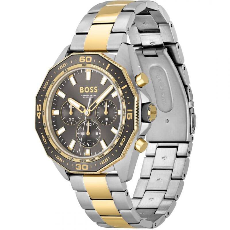 Energy Grey Chronograph Dial Two Tone Strap Watch