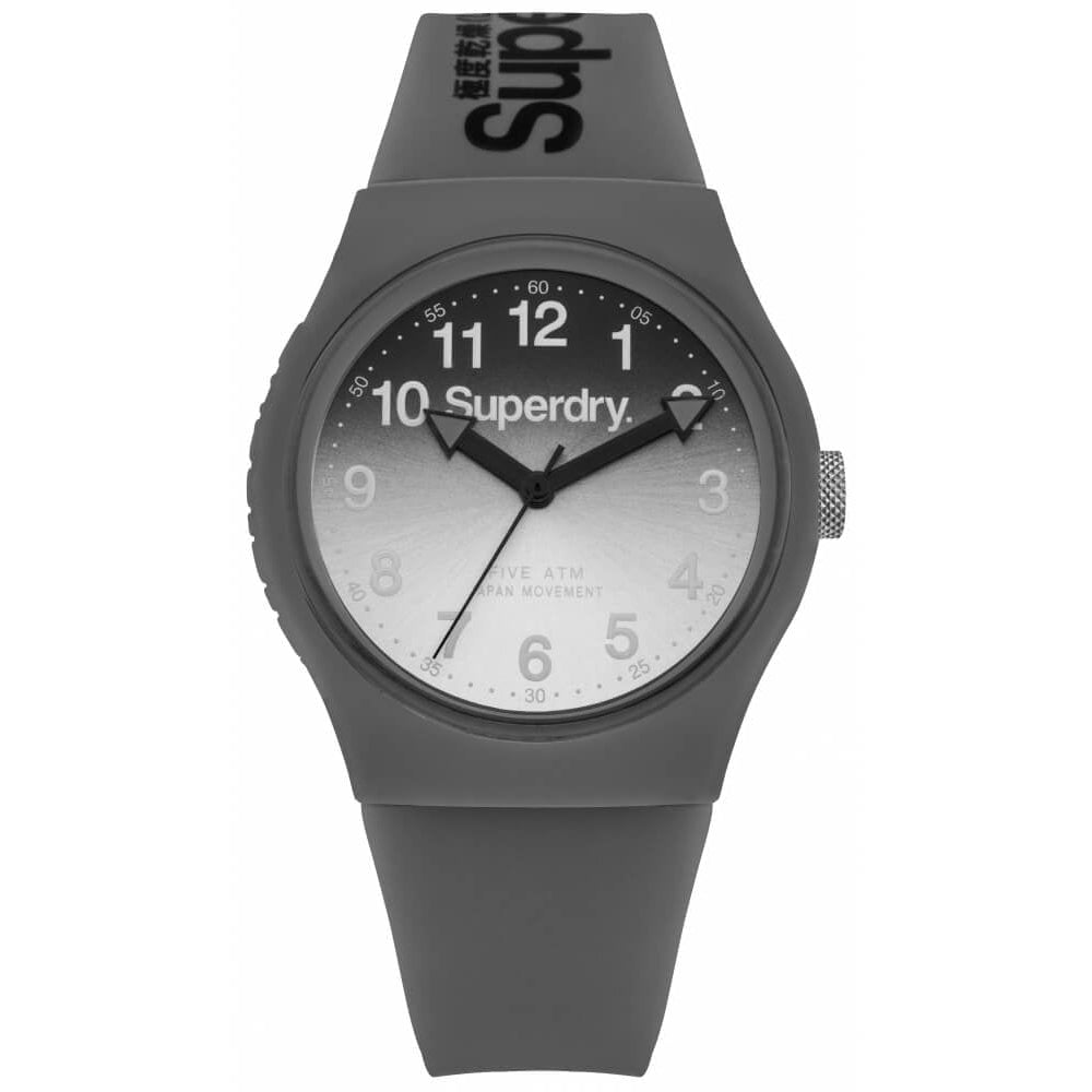 Urban Laser' Grey Silicone Strap Watch With Gradient Grey Mirror Dial