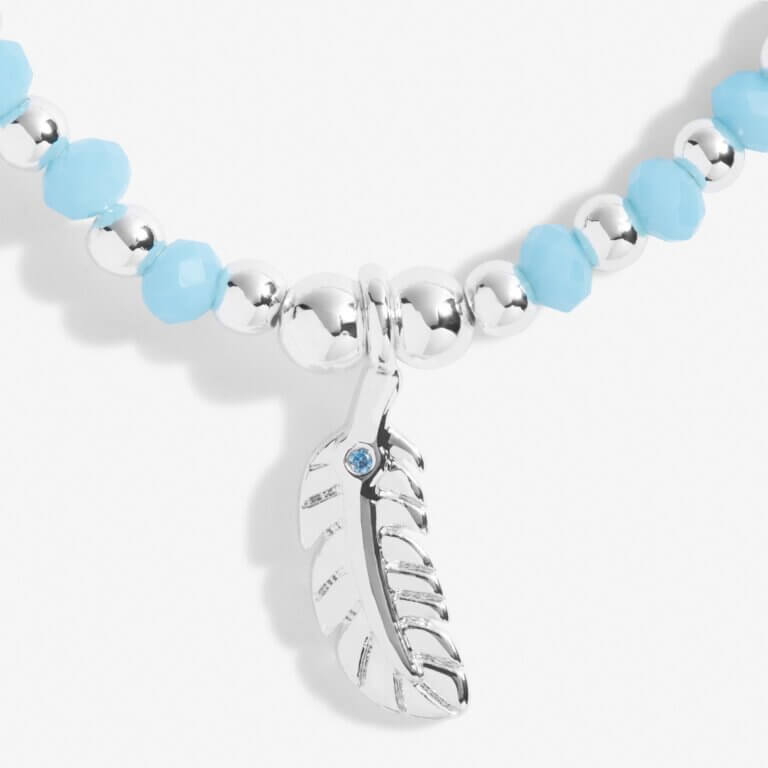 Colour Pop A Little | Feathers Appear When Loved Ones Are Near | Silver | Bracelet | 17.5cm Stretch
