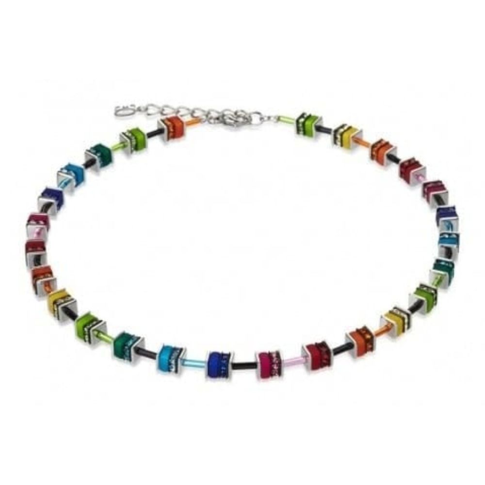 Ladies Multicoloured Rhinestone & Swarovski Cubed Necklace