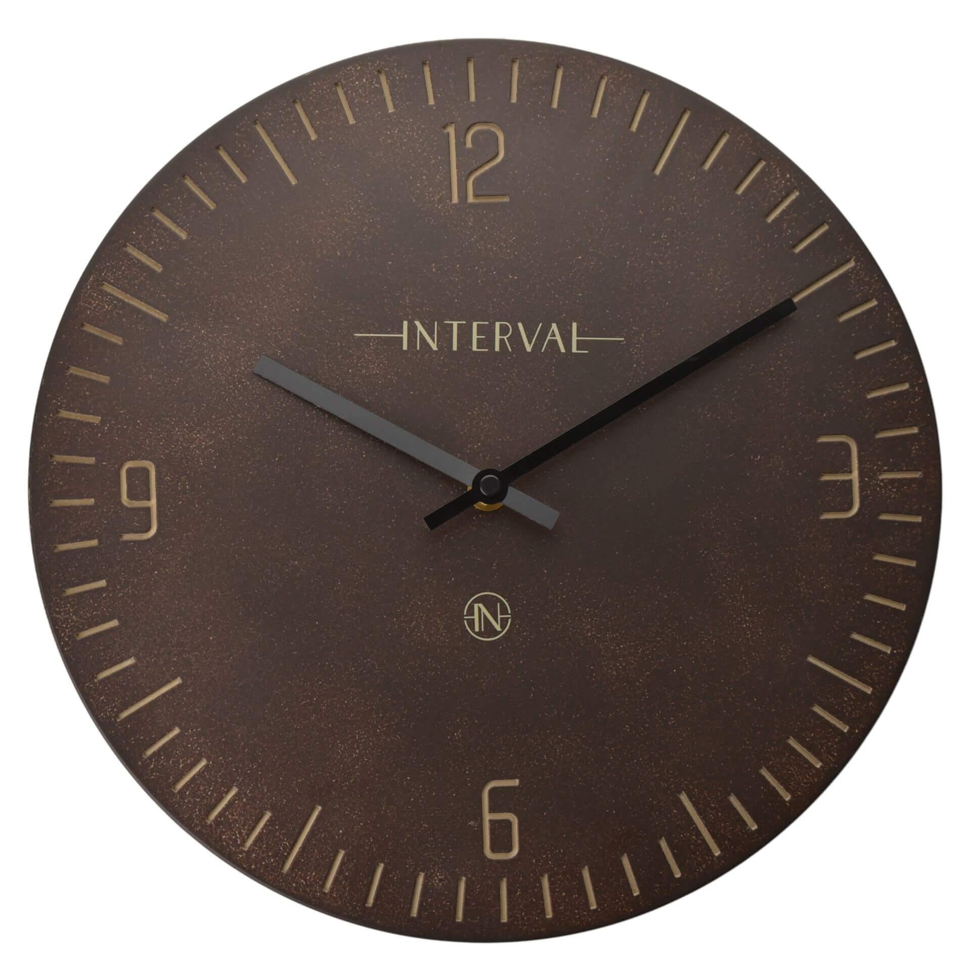 Resin Wall Clock 30cm - Umber