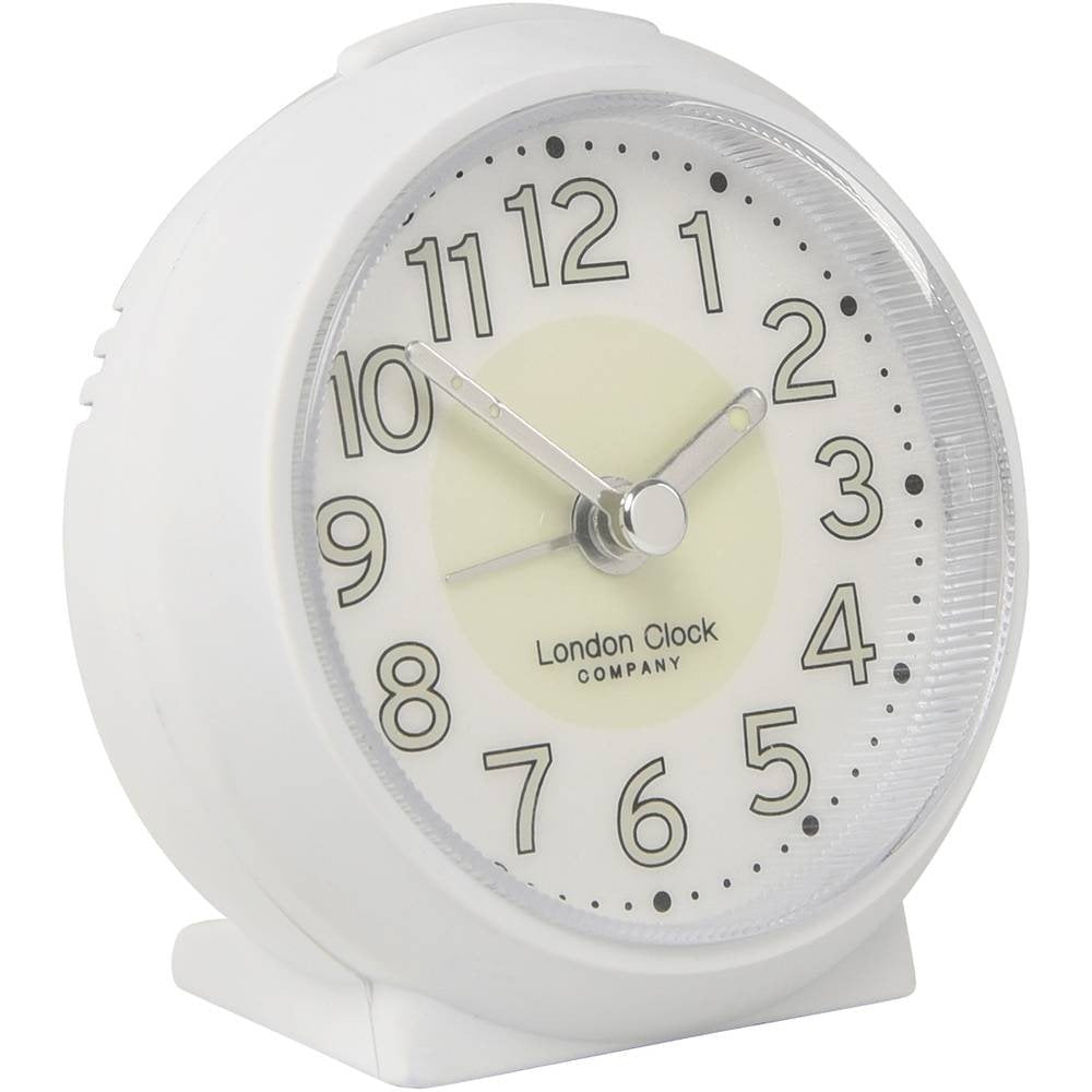Small Round Alarm White Rubberised Finish