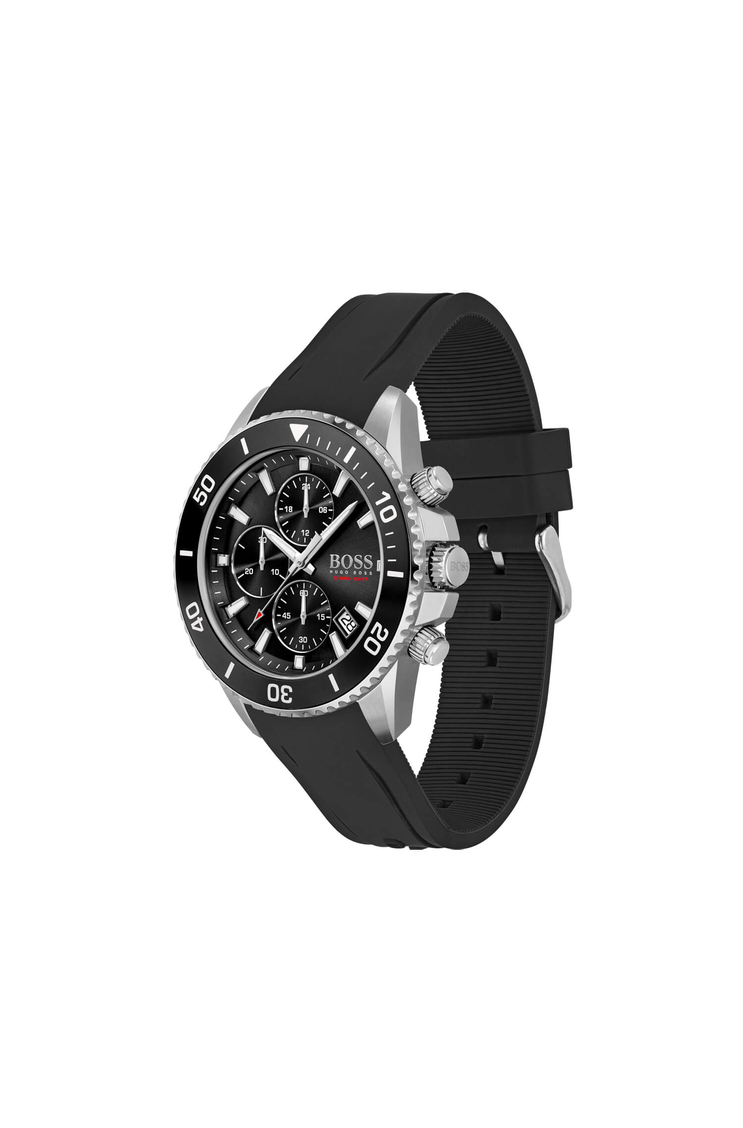 Admiral Black Dial & Black Silicone Strap Gents Watch