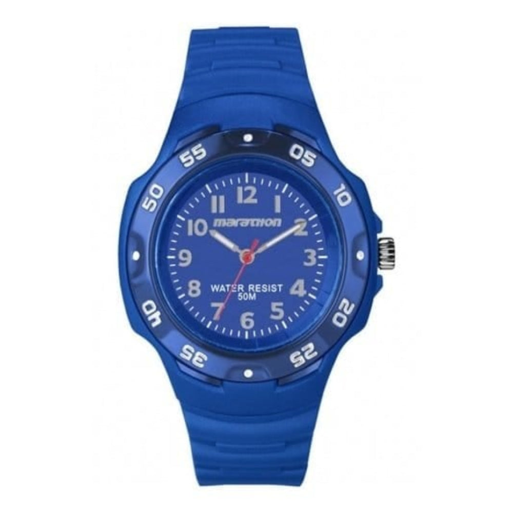 Blue Resin Marathon Oversize Strap Watch